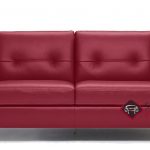 Quick-Ship Po (B883) Leather Sleeper Sofas Full in Denver Red by .