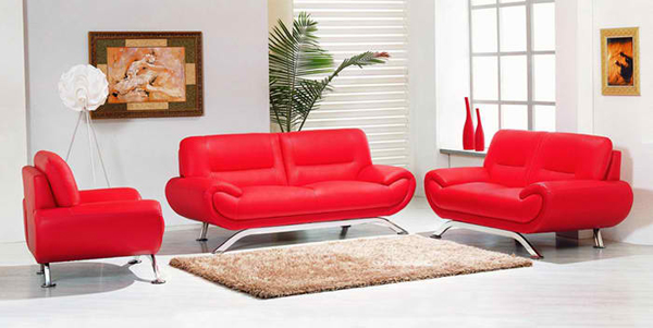 20 Ravishing Red Leather Living Room Furniture | Home Design Lov