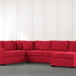 Alder Red 3 Piece Sectional With Right Arm Facing Chaise | Living .