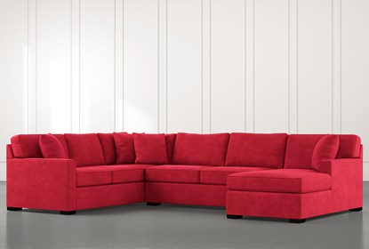Alder Red 3 Piece Sectional With Right Arm Facing Chaise | Living .