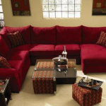 Fletcher Red Sectional Sofa by Klaussner | Red sectional sofa, Red .