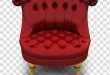 Tufted red sofa chair illustration, car seat cover chair red, Red .