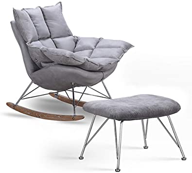 Amazon.com: Wooden Rocking Armchair Footrest Stool Lounge Eames .