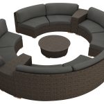 Rattan Furniture Outdoor 7 Piece Round Sectional Sofa Set|rattan .