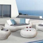 Hormel outdoor round sofa set with its fresh and amazing look .