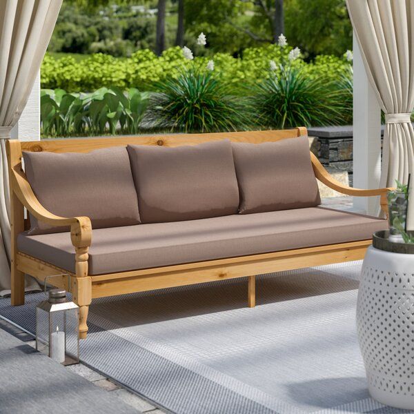 Roush Teak Patio Daybed with Cushions in 2020 | Teak patio .