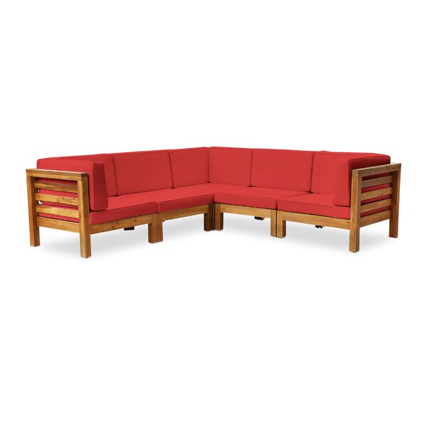 Seaham Patio Sectional with Cushions & Reviews | Joss & Ma