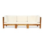 Seaham Patio Sofa with Cushions | AllModern | Patio sofa, Wood .