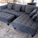 Amazon.com - 3pc New Modern Dark Grey Microfiber Sectional Sofa .