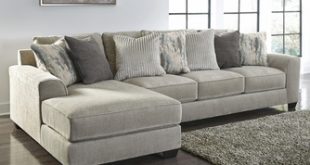 Benchcraft Ardsley 2-Pc Pewter Fabric LAF Sectional Sofa by Ashl
