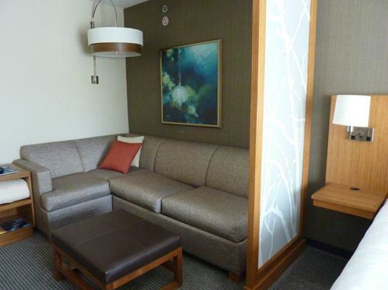 Seating area with pull out sofa bed/sectional couch - Picture of .