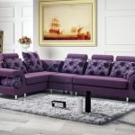 Furniture Ideas, Cool Bangalore Purple Sectional Sofa With Black .