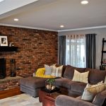 Terrific Loring Sofa Family Room Contemporary with Brick Fireplace .