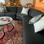 Ethan Allen Bennett sectional sofa, three piece, brown for sale .