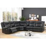 Stanford 6-Piece Sectional Sofa, Black | Abbyson living, Sectional .
