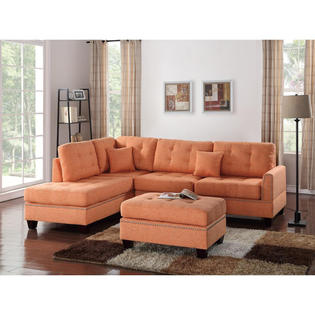 Esofastore 3pc. Modern Polyfiber Sectional Sofa Set - Sears Marketpl