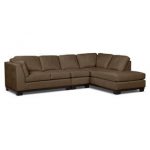 Oakdale 3-Piece Microsuede Left-Facing Sectional – Cocoa | The .