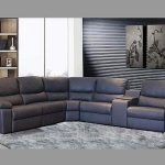 Karmen Reclining Corner Sectional Sofa in Leather Match with .