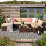 Outdoor Furniture Sectional Sofa Set (7-Piece Set) All-Weather .