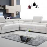 2119 Sectional Sofa Set in Premium White Leather | Esf Furniture .