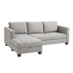 Gray Left Facing Trudeau Sectional Sofa with Storage | World Mark