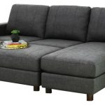 Abbyson Living 2-Piece Stanford Velvet Reversible Sectional and .
