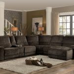 HE-8238-6pcA 6 pc Shreveport brown fabric sectional sofa with .