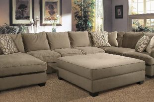 U Shaped Sectional Sofa with Oversized Ottoman | U shaped .