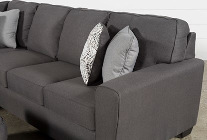 Mcdade Graphite Left Arm Facing Sectional With Oversized Accent .