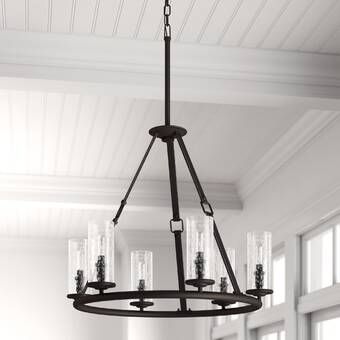 Shayla 12 - Light Candle Style Wagon Wheel Chandelier in 2020 .