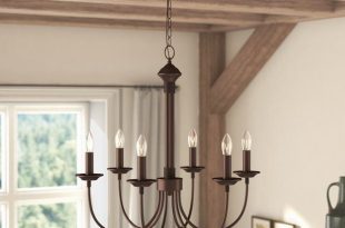 Shaylee 6 - Light Candle Style Empire Chandelier | Farmhouse .