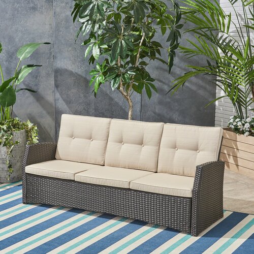 Rosecliff Heights Loganville Patio Sofa with Cushions & Reviews .