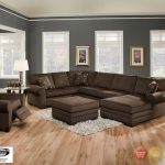 Deluxe Beluga U Shaped Brown Sectional Sofa by Simmo