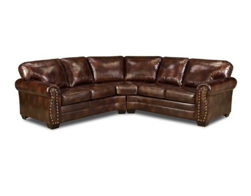 where to buy SIMMONS 9222DN ENCORE BROWN LEATHER SECTIONAL SOFA .