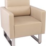 Amazon.com: LuckyerMore Barrel Chair Lobby Chair Leather .