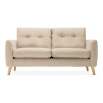 Anderson Small 2 Seater Sofa, Woven Wool, Beige, Leg Natural .