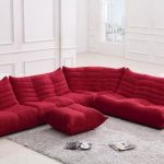 Small Red Sectional Sofa Bed | Fabric sectional sofas, Modern sofa .