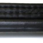 italian modernist leather small scale sofas | Small scale sofa .