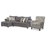 Carla 2-Piece Sectional and Accent Chair Set - Gray | Furniture .