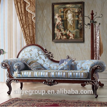 TYX1324-Antique french chaise lounge sofa chair/ classic bedroom .