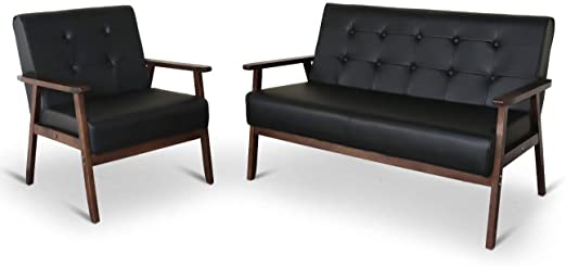Amazon.com: Mid-Century Retro Modern Living Room Sofa Set with .