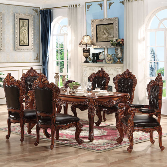 China Wood Dining Table with Sofa Chair for Dining Room Furniture .