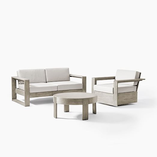 Portside Outdoor Sofa, Swivel Chair & Coffee Table S