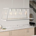 Modern Kitchen Island Satin Nickel Pendant Lighting | AllMode