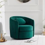Medan Modern Swivel Sofa Chair In Green Velvet | Furniture in Fashi
