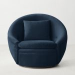 Oberon Velvet Swivel Chair RHTeen | Upholstered swivel chairs .