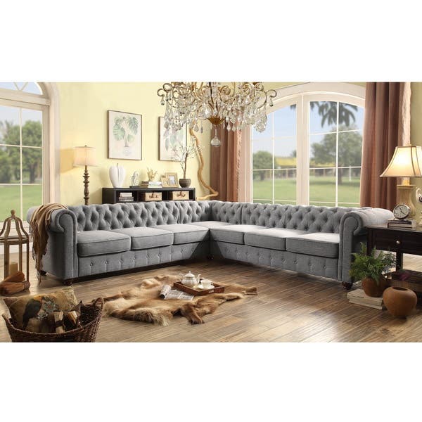 Shop Moser Bay Furniture Garcia Collection Linen and Wood 7-seat .