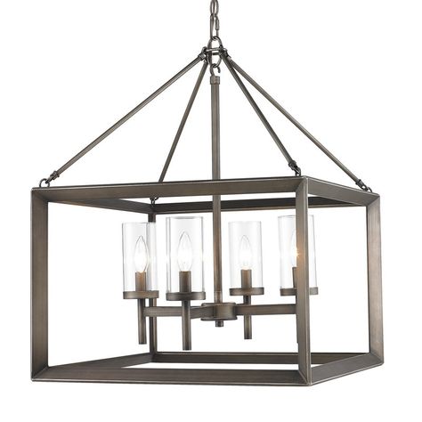 Thorne 4 - Light Lantern Rectangle Chandelier (With images .