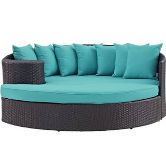 Laurel Foundry Modern Farmhouse Tiana Patio Daybed with Cushions .