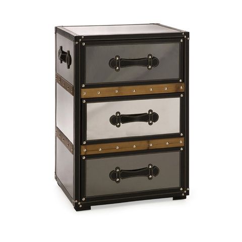 IMAX Worldwide Home - Tilman 3-Drawer Trunk - 74000 | Leather .